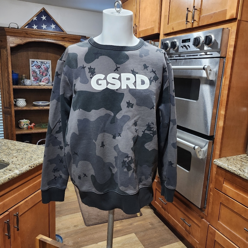 G-Star Raw Originals Pullover Long Sleeve Sweatshirt Ferru Camo  In  Size XXL